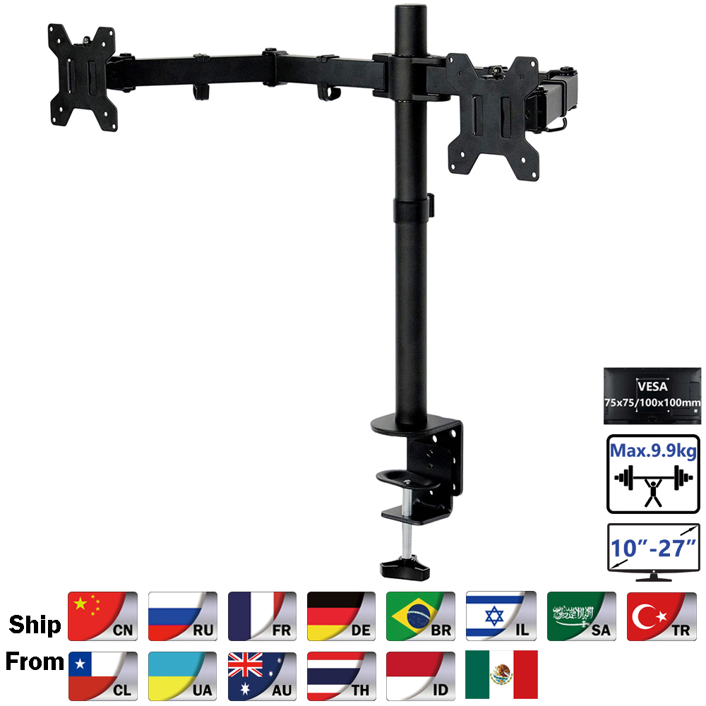 Monitor Arm Single - MS02 Desktop Clamping Full Motion 360