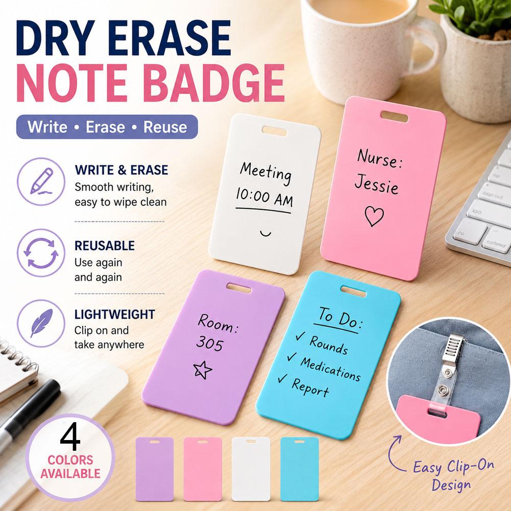 Portable Dry Erase Note Badge  - Tech Accessories For Office review and price