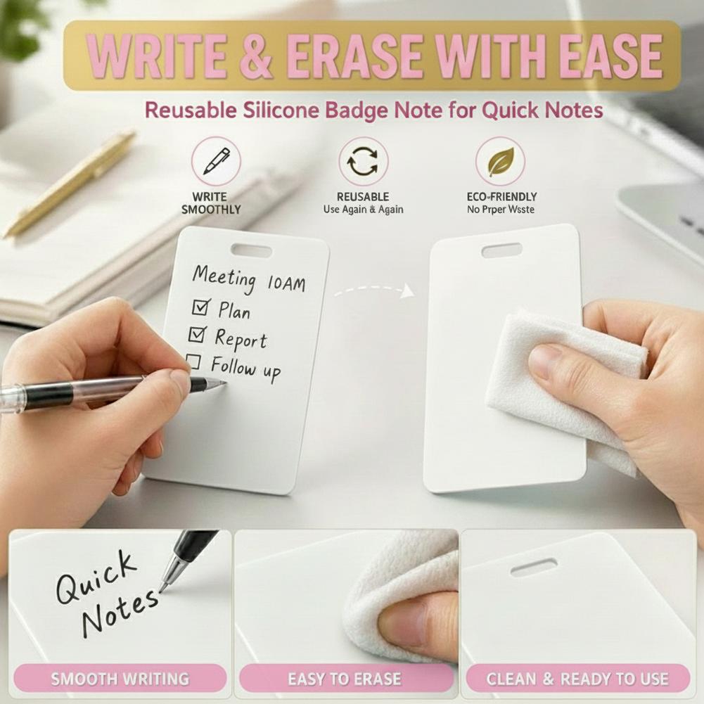 Portable Dry Erase Note Badge  - Tech Accessories For Office review and price