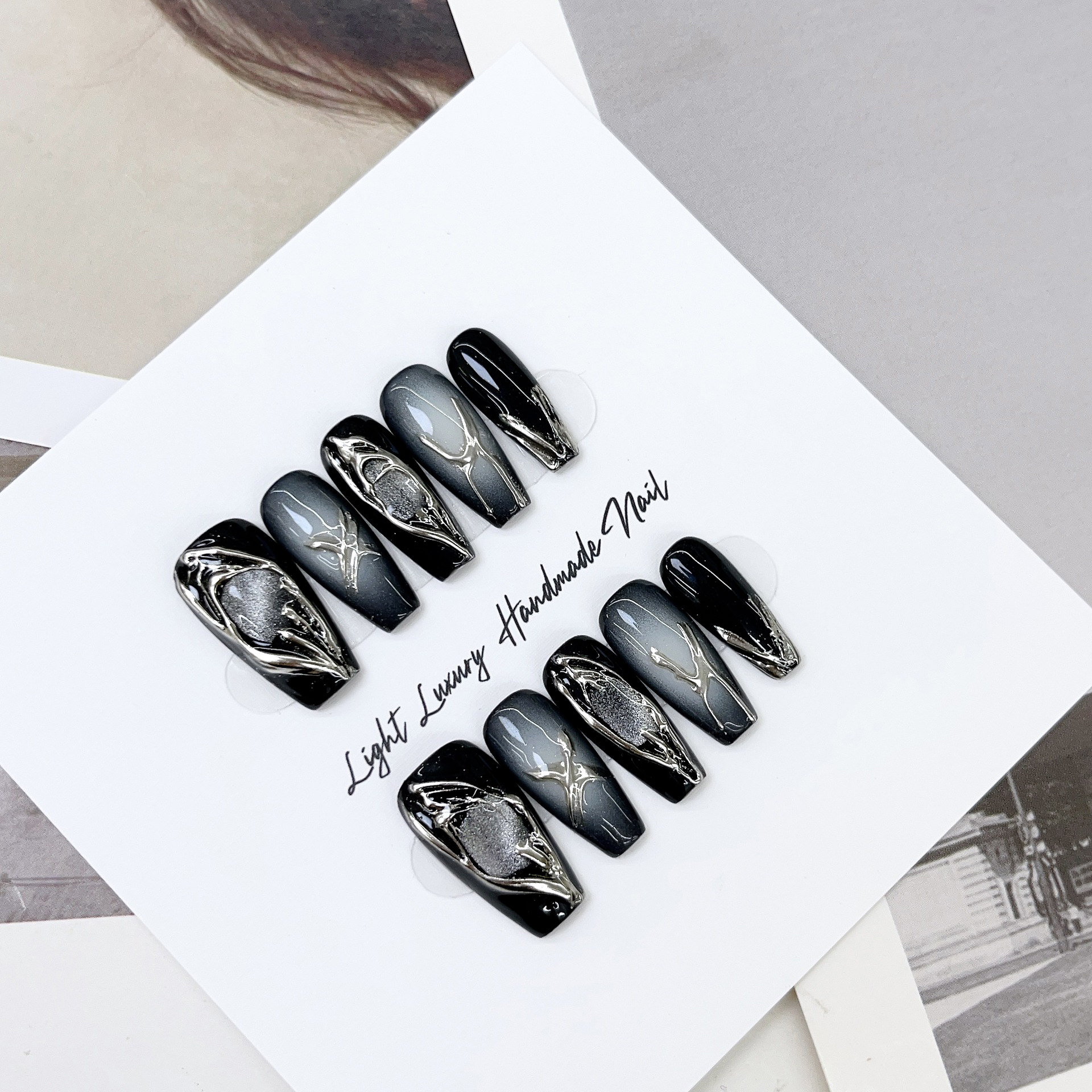 10pcs Press on Nails Light Lux - Nail Tech Accessories review and price