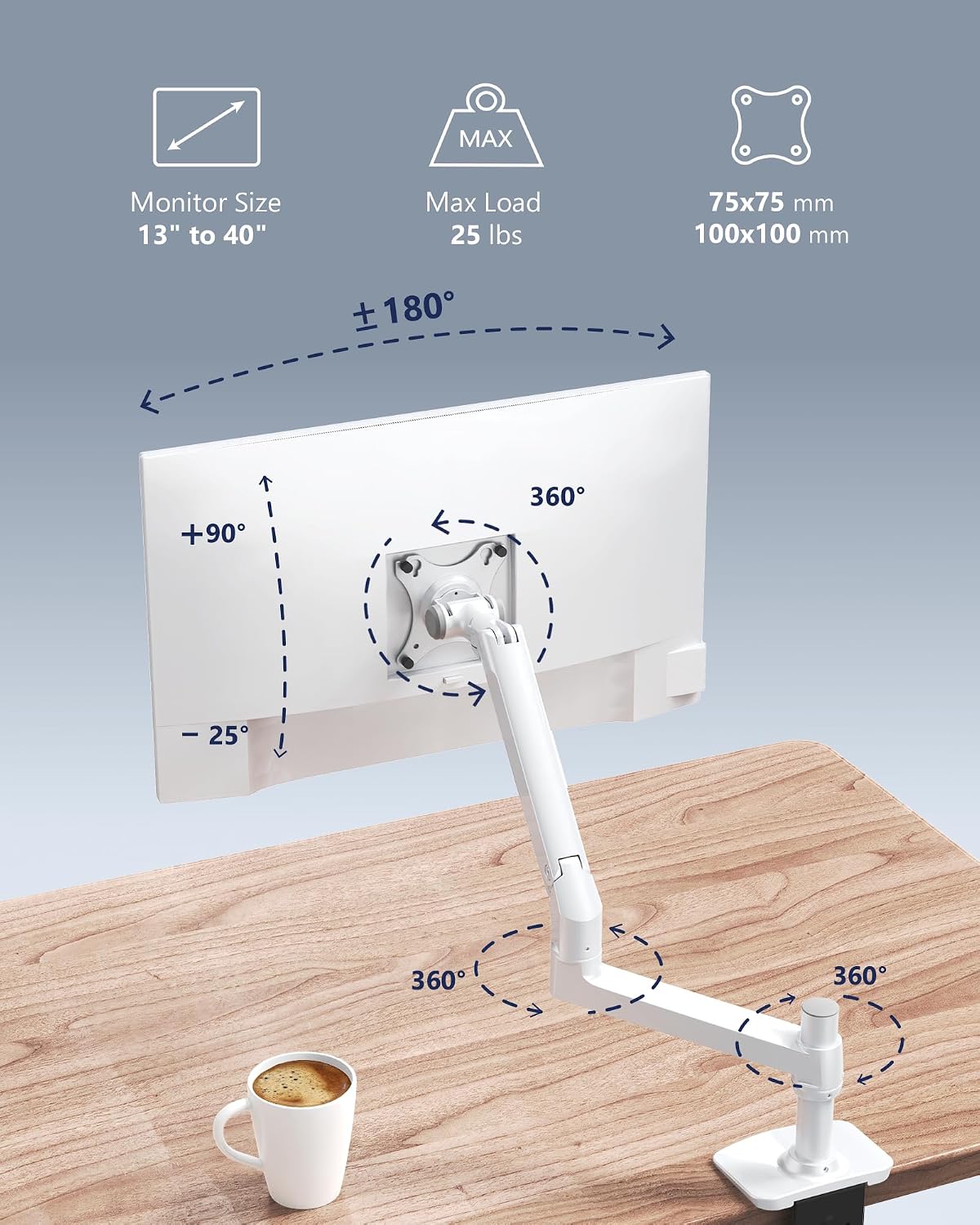 Heavy Duty Single Monitor Arm, - Monitor Arm Single review and price
