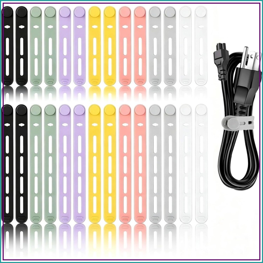 28Pcs Reusable Silicone Cable  - Travel Cable Organizer review and price